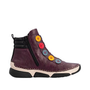 Rieker 45977-30 Burgundy Button Boots