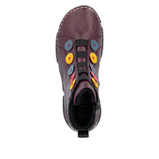 Rieker 45977-30 Burgundy Button Boots