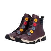 Rieker 45977-30 Burgundy Button Boots