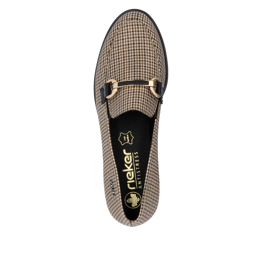 Rieker 46264-60 Beige Patterned Loafers