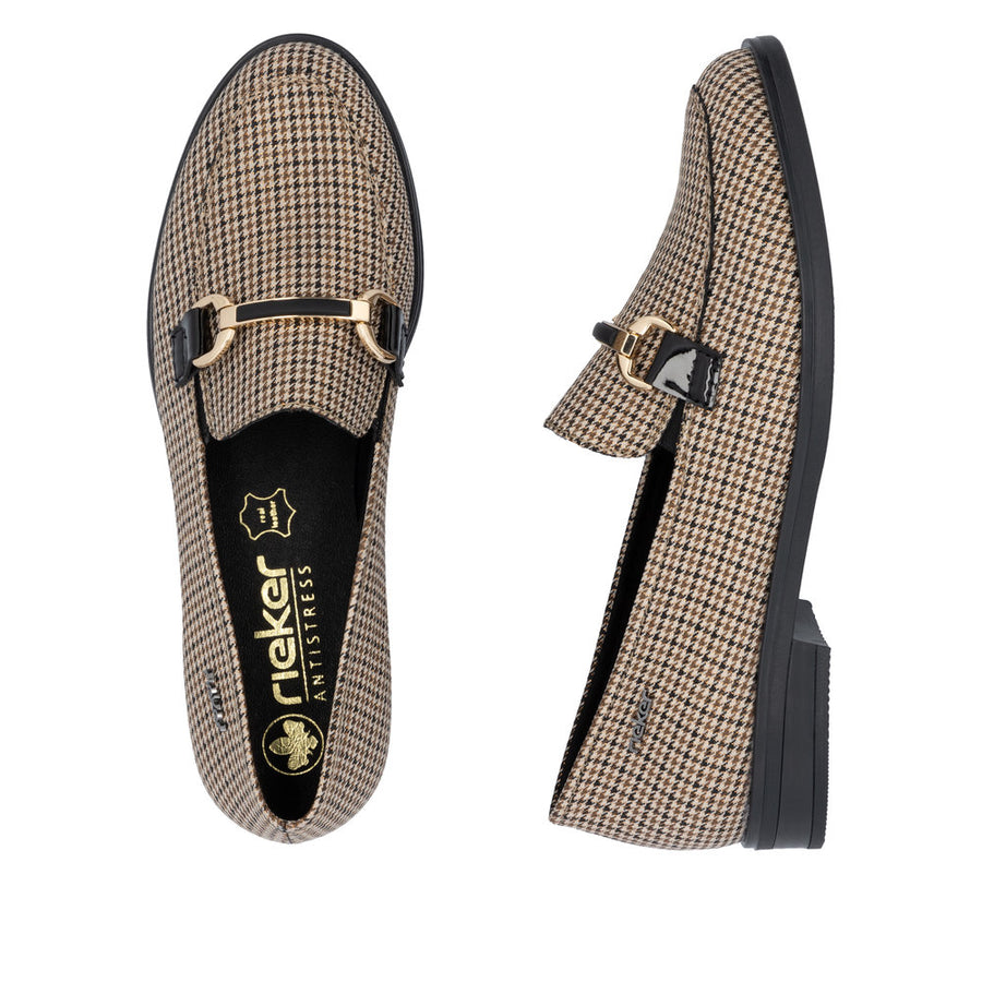 Rieker 46264-60 Beige Patterned Loafers