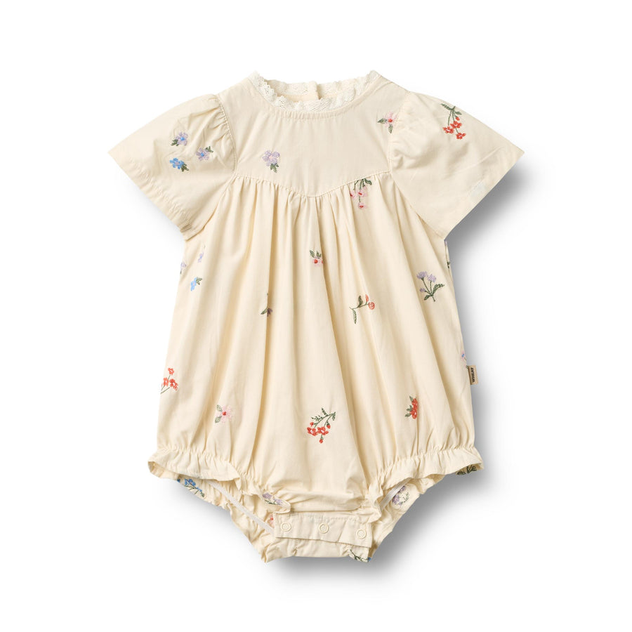Wheat Romper Margit - 4975-235 9644 Ivory Embroidery Flowers