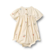 Wheat Romper Margit - 4975-235 9644 Ivory Embroidery Flowers