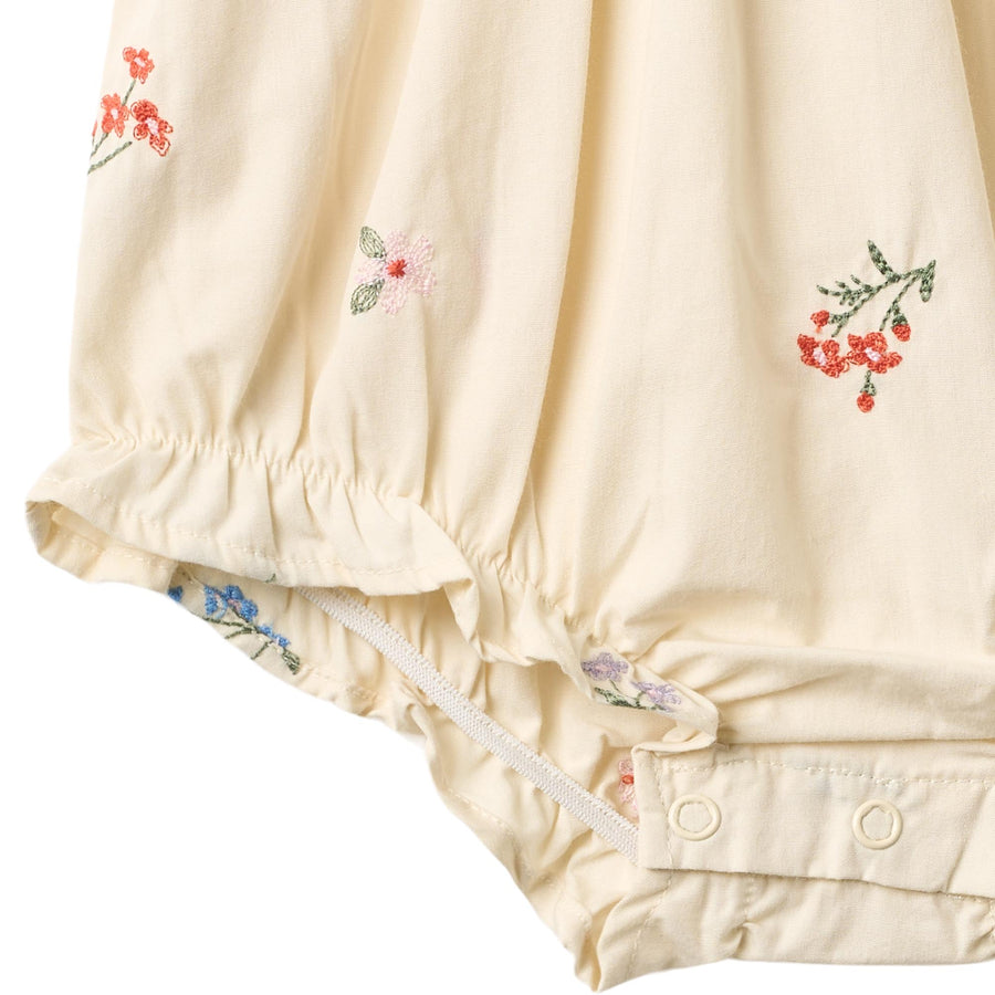 Wheat Romper Margit - 4975-235 9644 Ivory Embroidery Flowers