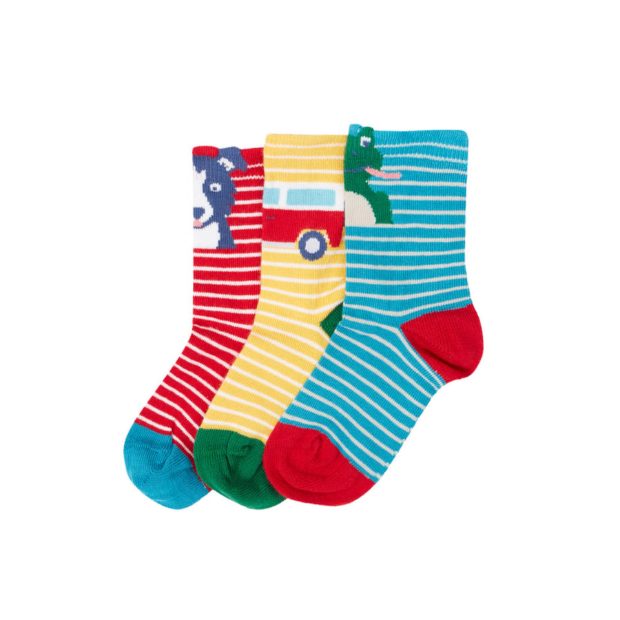 Frugi Little Socks 3 Pack - Farm Multipack
