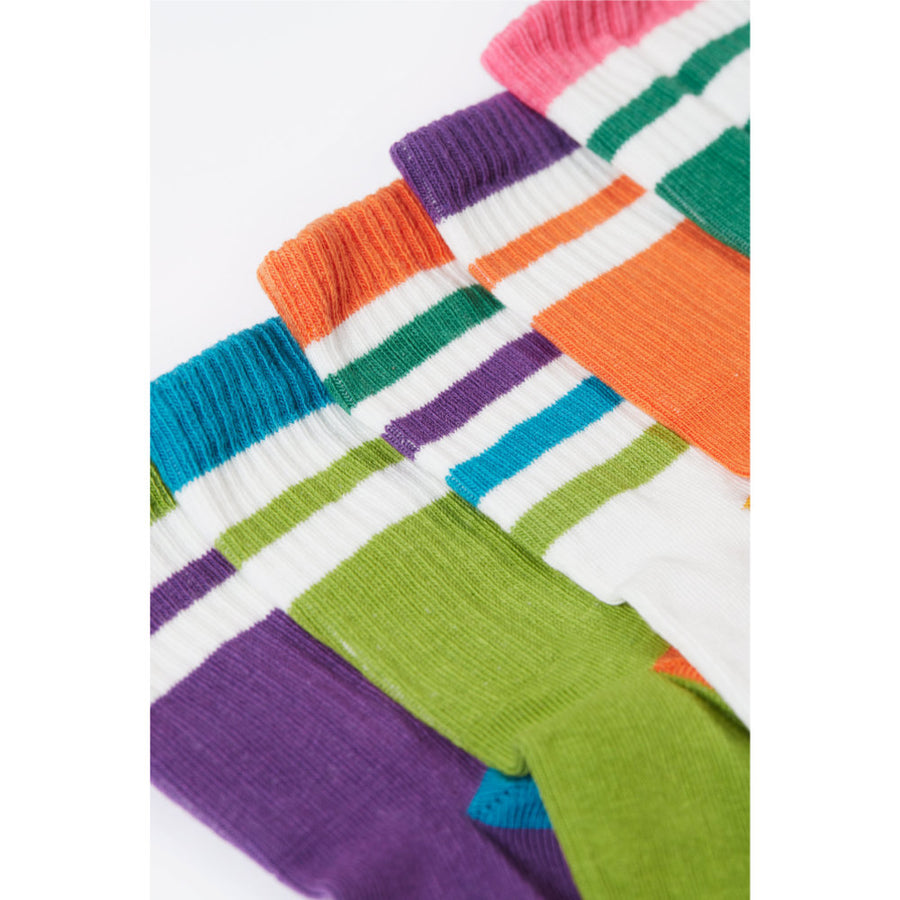 Frugi Reed Rib Socks 5 Pack - Rainbow Multipack