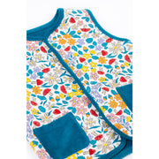 Frugi Wynn Reversible Waistcoat - Boat Blue/Wild Woods