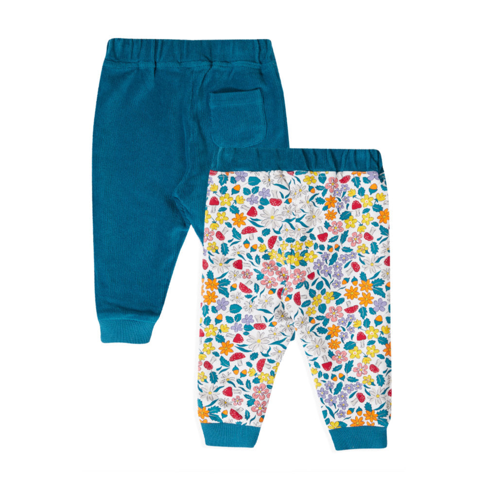 Frugi Poppy Reversible Pull Ups - Boat Blue/Wild Woods