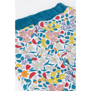 Frugi Poppy Reversible Pull Ups - Boat Blue/Wild Woods