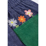 Frugi Cara Cord Skirt - Ink Blue/Flowers