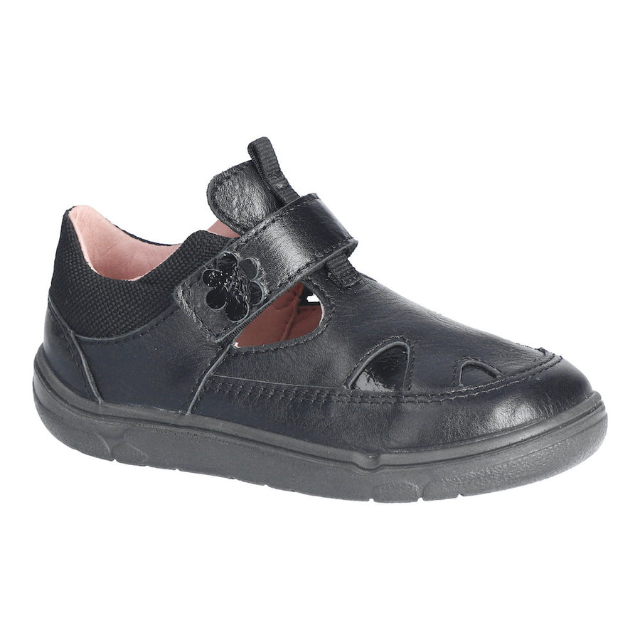 Ricosta Aya Black Leather School Shoes