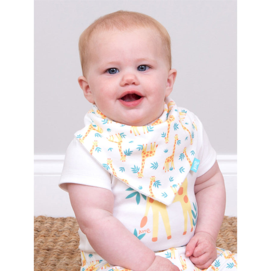 Kite Hello Giraffe Bib (52-1988-BUA)