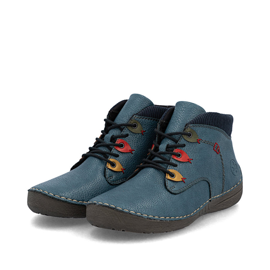 Rieker 52544-14 Womens Blue Warm lined Boots