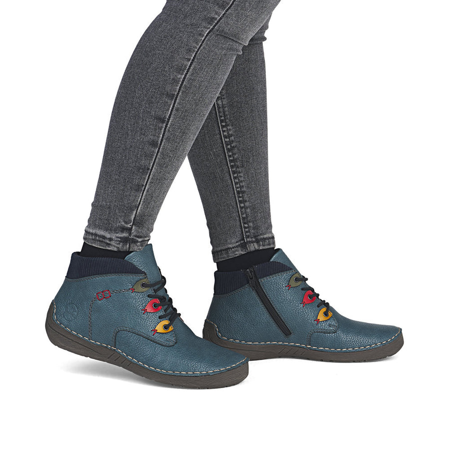Rieker 52544-14 Womens Blue Warm lined Boots