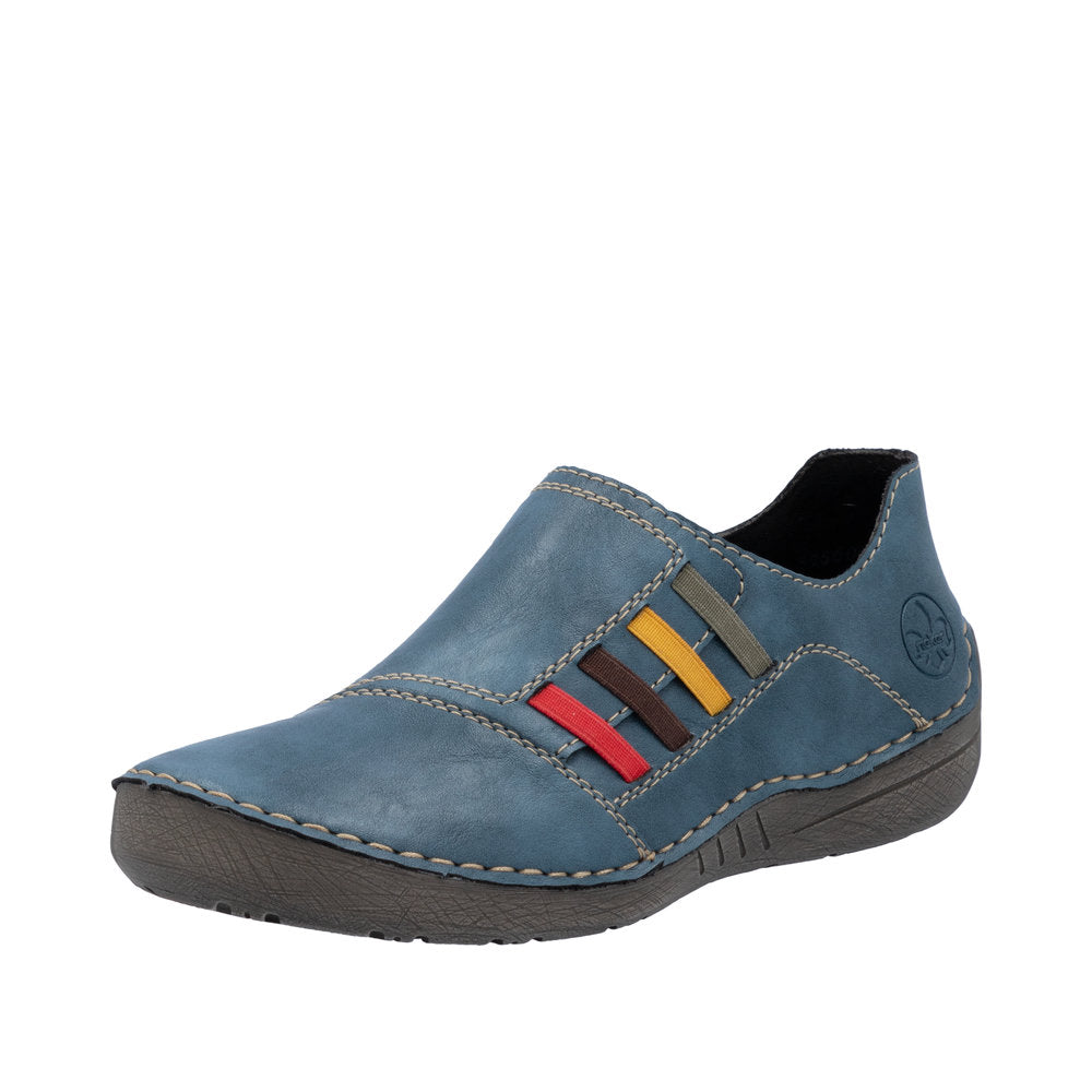 Rieker 52560-14 Blue Slip on Shoes