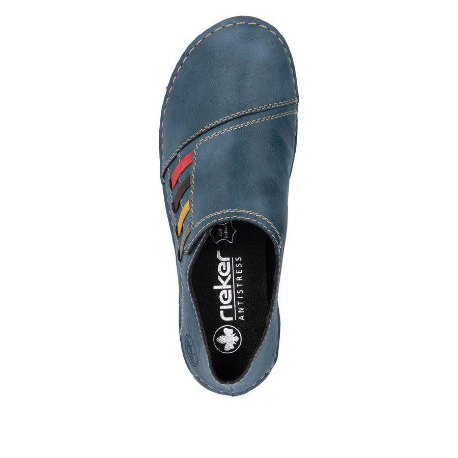 Rieker 52560-14 Blue Slip on Shoes