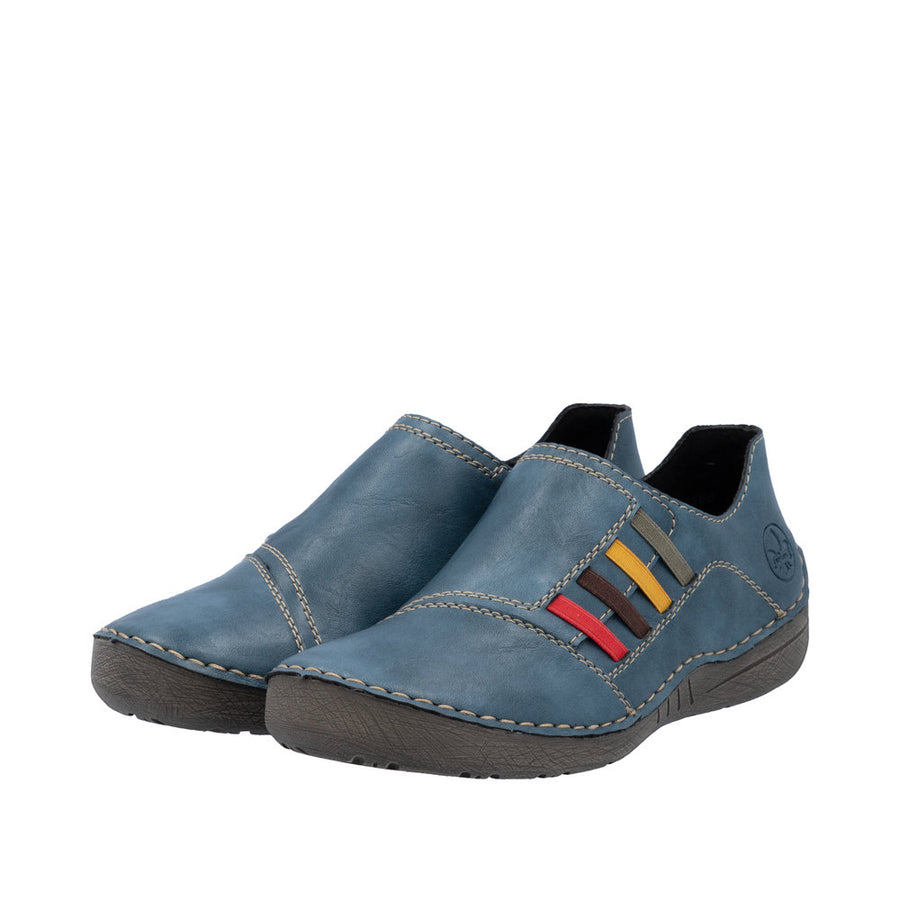 Rieker 52560-14 Blue Slip on Shoes