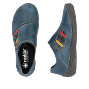 Rieker 52560-14 Blue Slip on Shoes