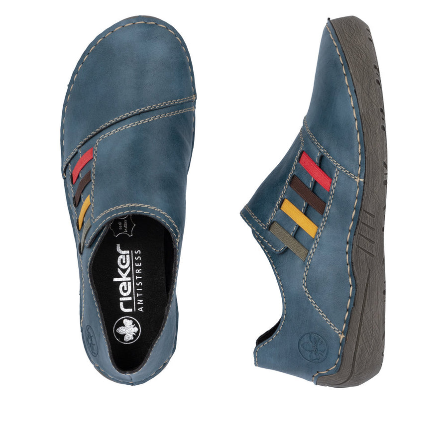 Rieker 52560-14 Blue Slip on Shoes