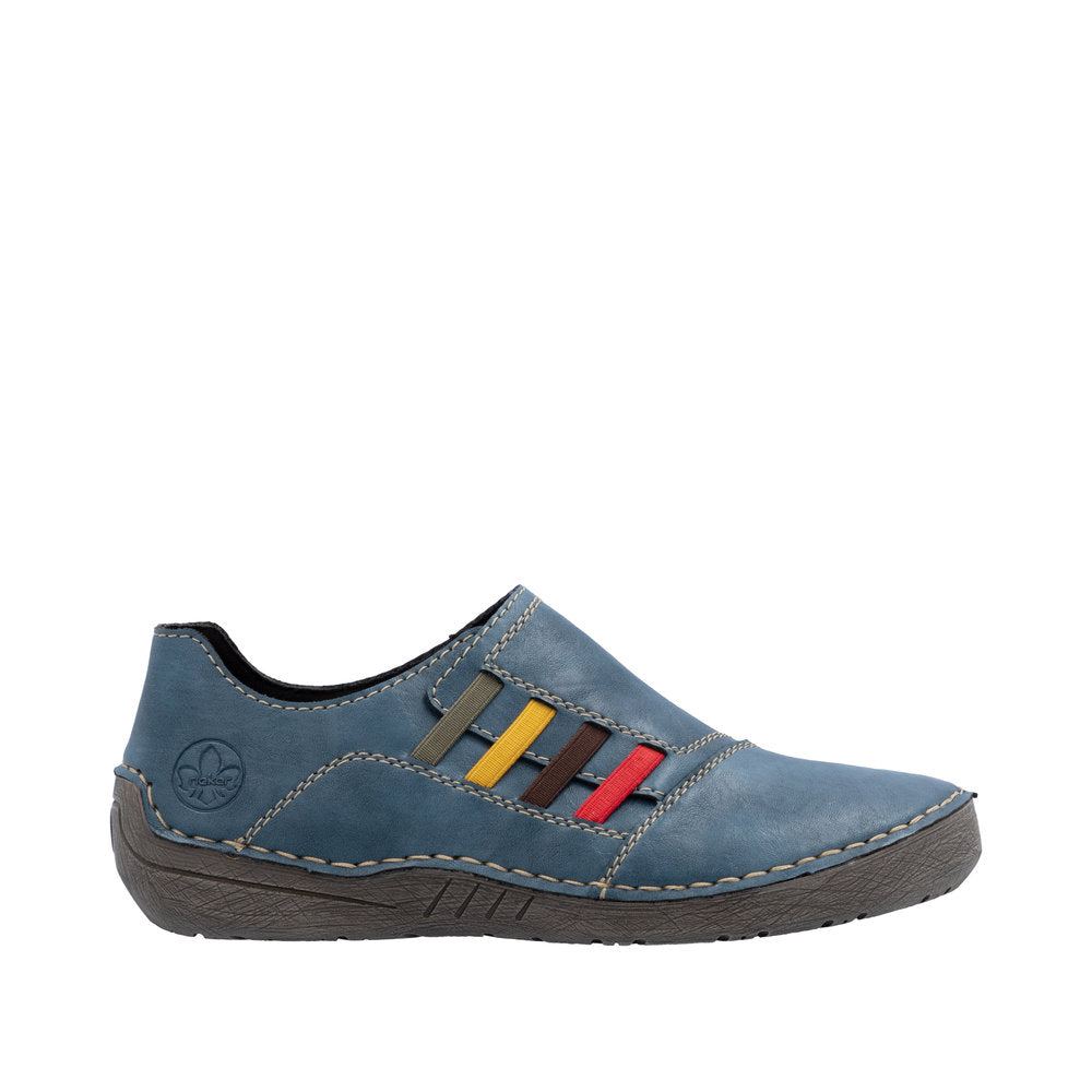 Rieker 52560-14 Blue Slip on Shoes