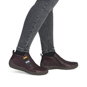 Rieker 52584-30 Womens Burgundy Zip Boots