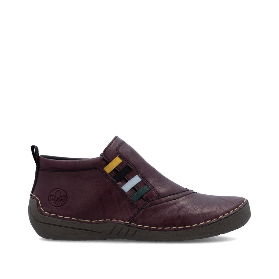 Rieker 52584-30 Womens Burgundy Zip Boots