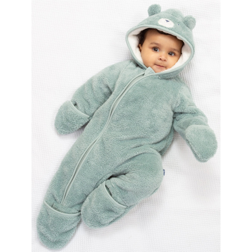 Kite Baby Bear Fleece Pramsuit Green (53-8414-BUO)