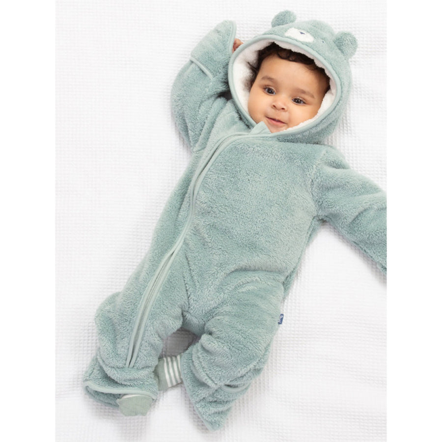 Kite Baby Bear Fleece Pramsuit Green (53-8414-BUO)