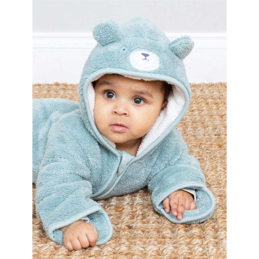 Kite Baby Bear Fleece Pramsuit Green (53-8414-BUO)