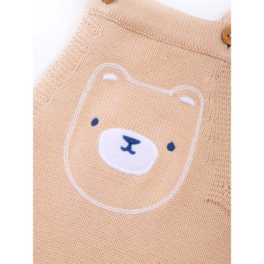Kite Baby Bear Knit Dungarees Beige (53-8661-BUP)