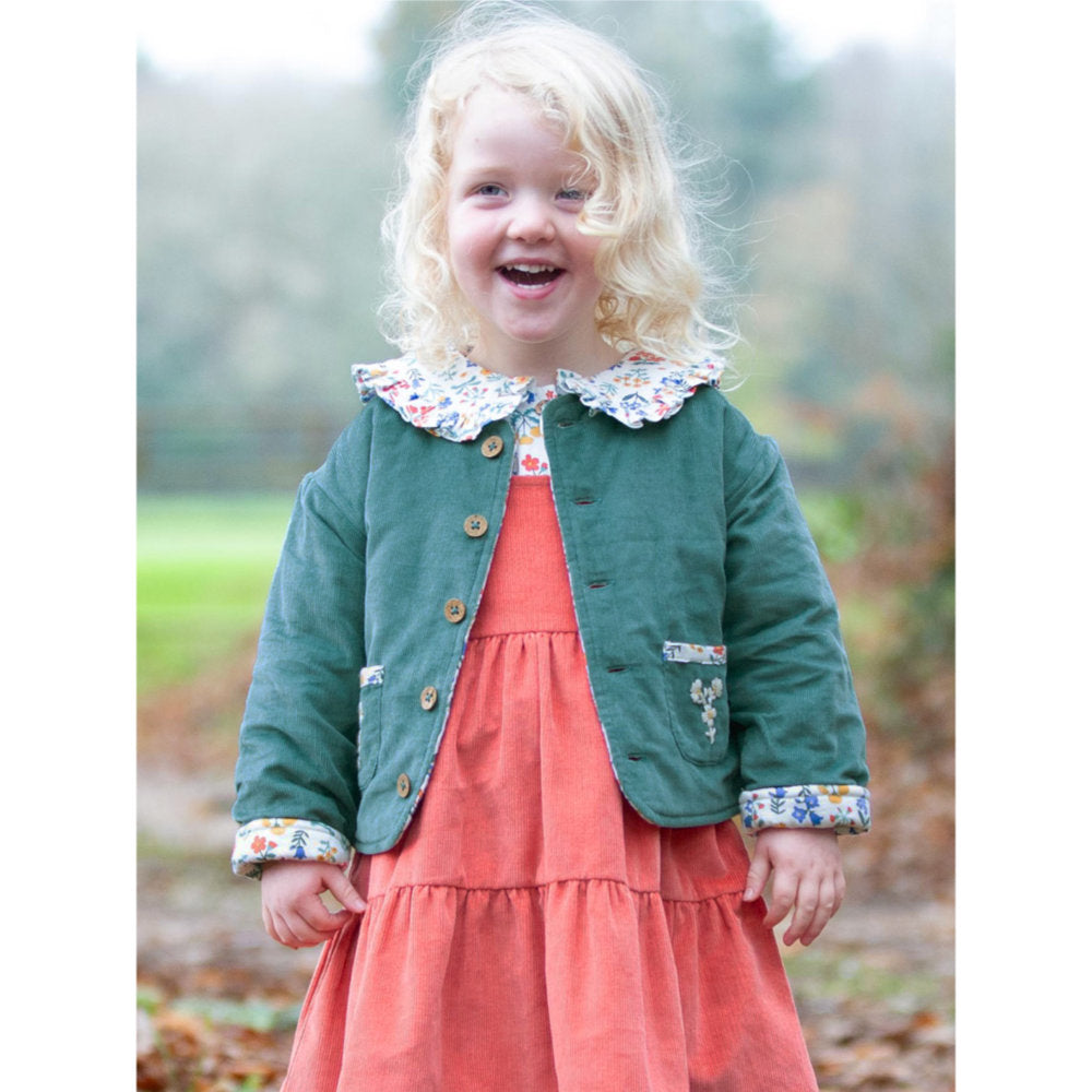 Kite Fairy Flowers Quilted Jacket Green (53-T433-AGO)