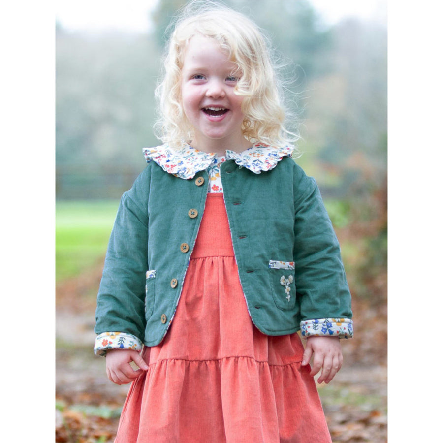 Kite Fairy Flowers Quilted Jacket Green (53-T433-AGO)