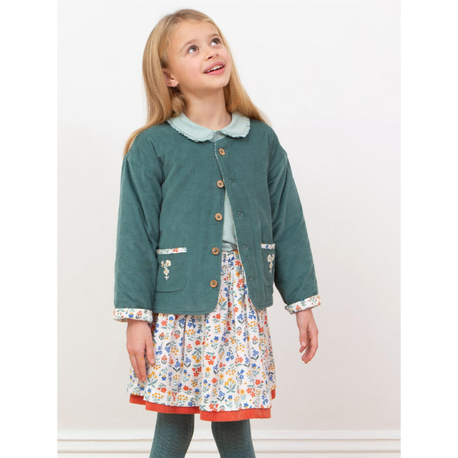 Kite Fairy Flowers Quilted Jacket Green (53-T433-AGO)