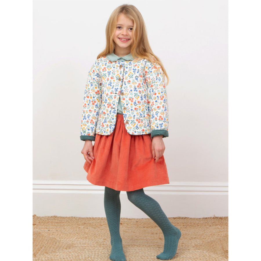 Kite Fairy Flowers Quilted Jacket Green (53-T433-AGO)
