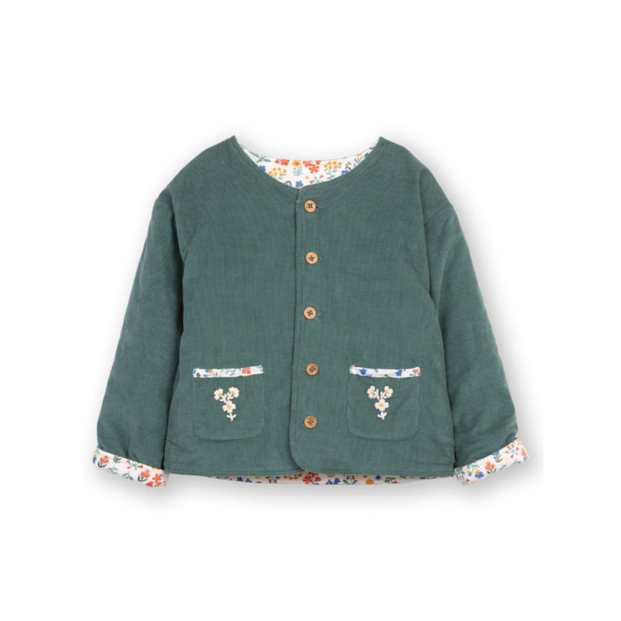 Kite Fairy Flowers Quilted Jacket Green (53-T433-AGO)