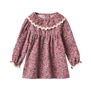 Wheat 5368-215-GOTS Dress L/S Collar Elvira 9773 Grape Flowers