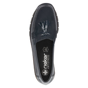 Rieker 53771-00 Black Stretch Wide Fit Wedge Shoes