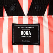 Roka Canfield Backpack in Coral Stripe Canvas