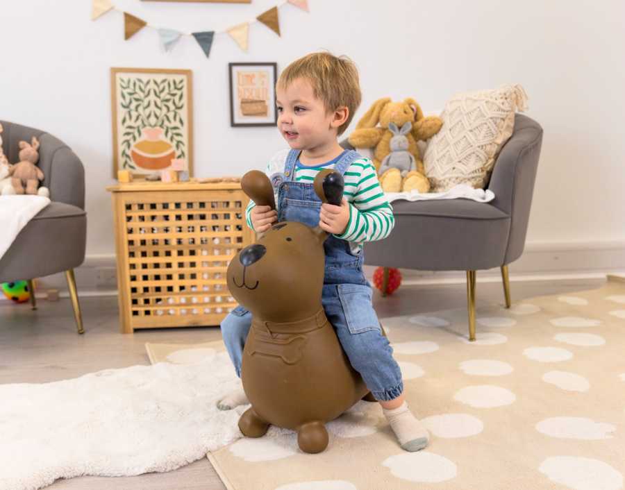 Happy Hopperz BROWN DOG - Space Hopper For Little People