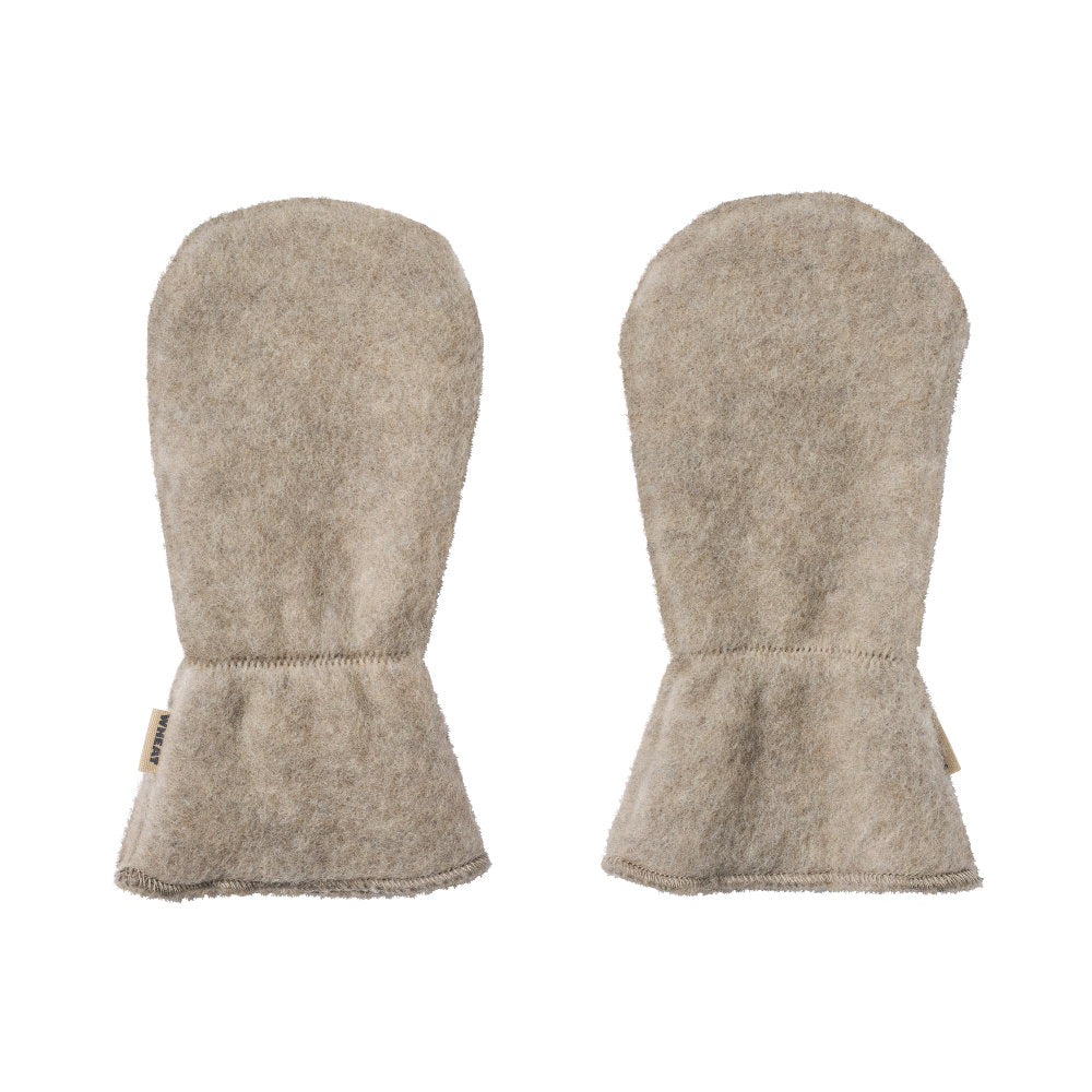Wheat 5957-786 Wool Fleece Mittens Jay 3204 Khaki Melange