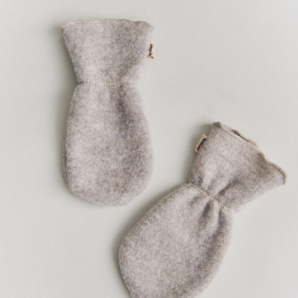 Wheat 5957-786 Wool Fleece Mittens Jay 3204 Khaki Melange