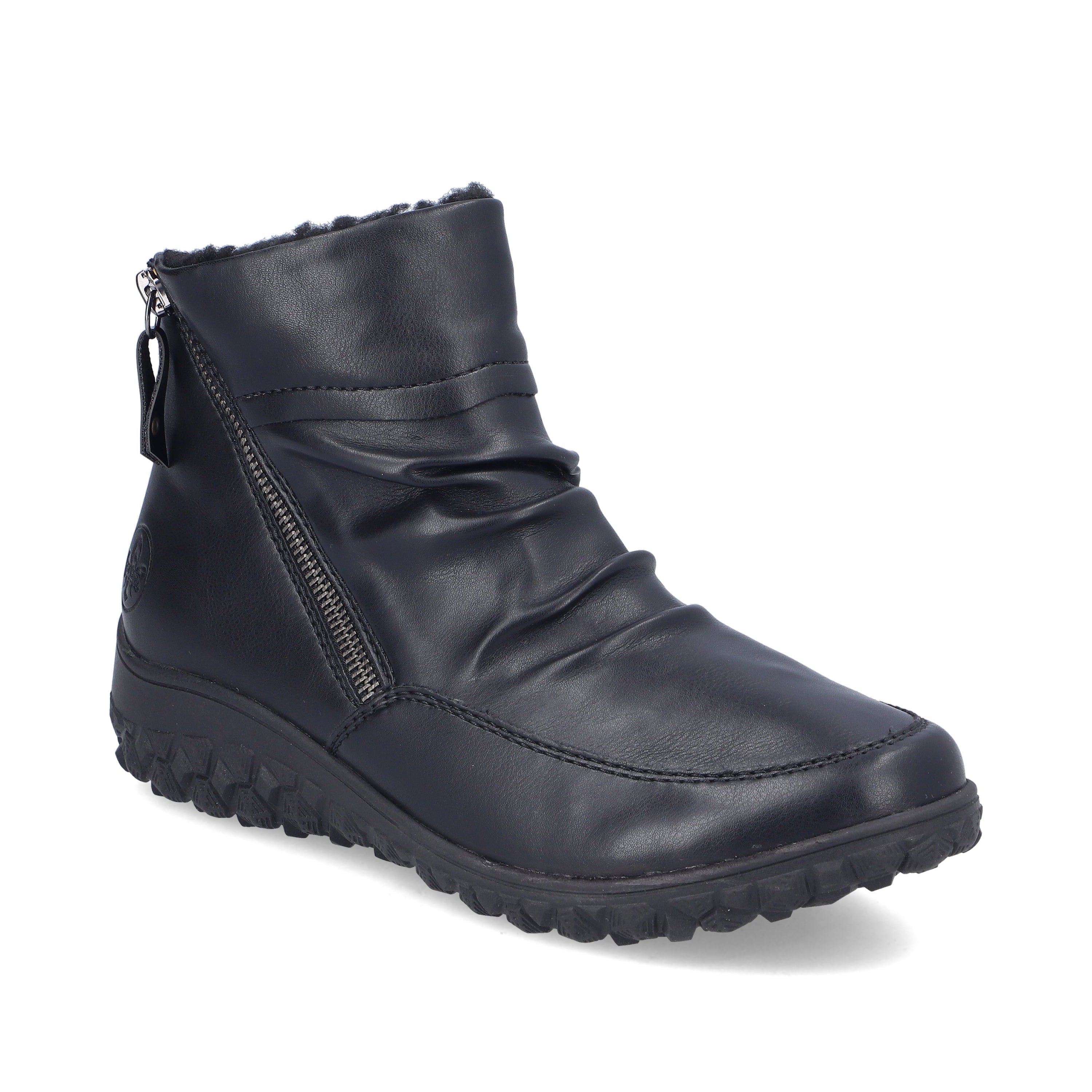 Rieker 59585-01 Womens Wide Fit Warm Lined Black Boots