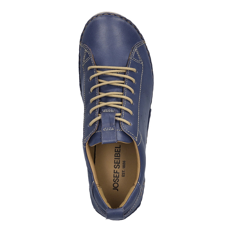 Josef Seibel Fergey 56 Blue Leather Shoes