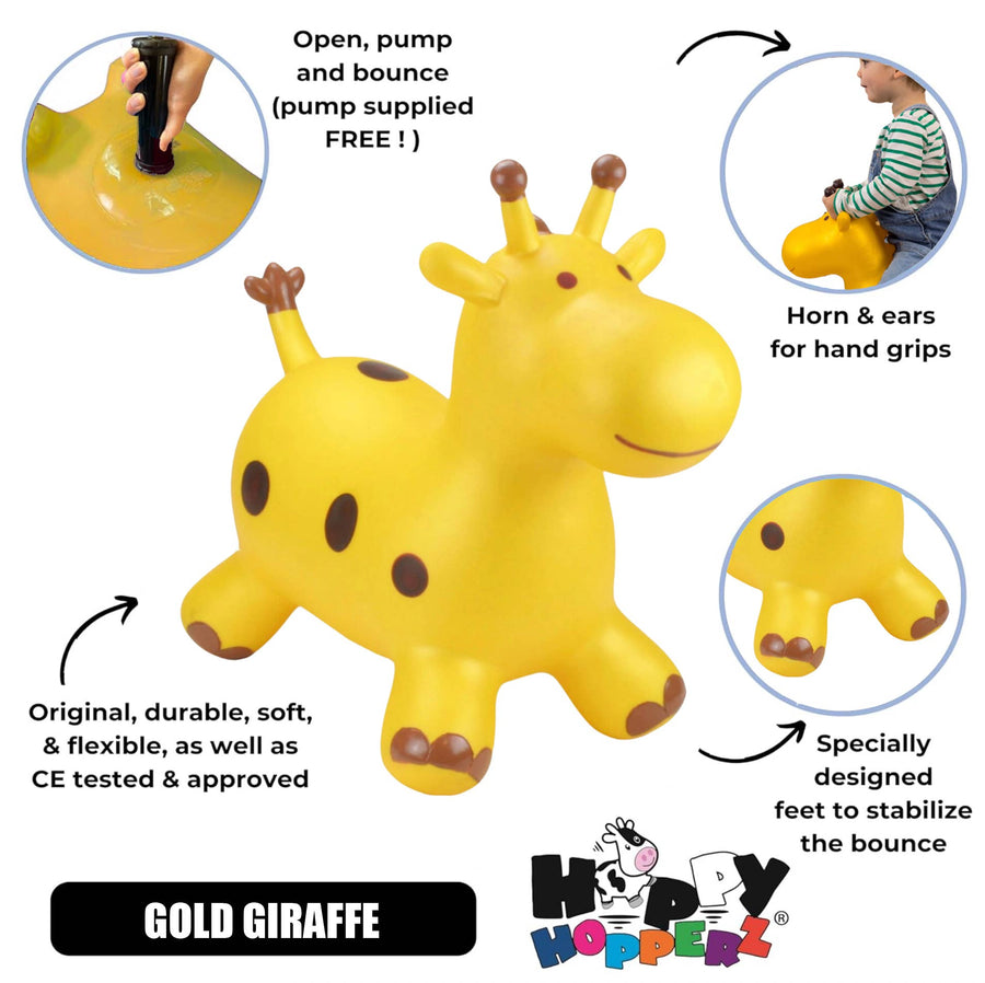 Happy Hopperz GOLD GIRAFFE - Space Hopper For Little People