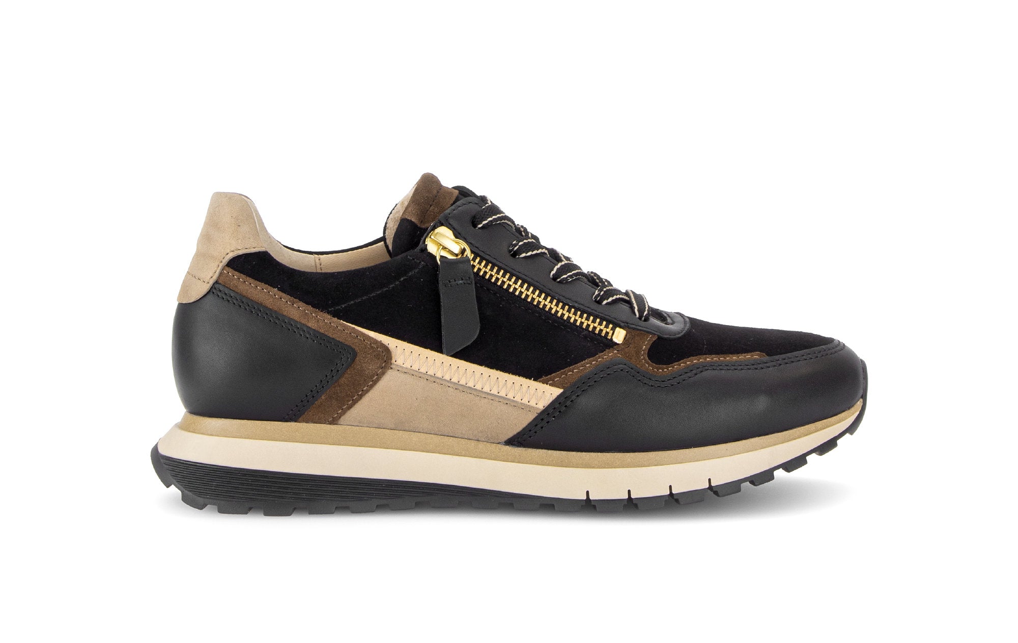 Gabor 6029.01.002 HOLLYWELL Wide Fit Black/Whisky  Trainers