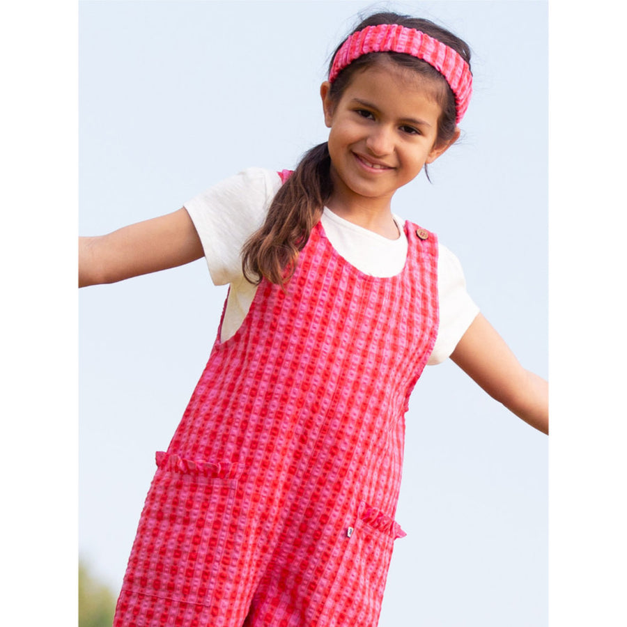 Kite Gingham Dungarees Pink (61-9146-OGP)