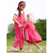 Kite Gingham Dungarees Pink (61-9146-OGP)