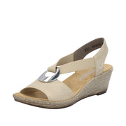 Rieker 624H6-93 Silver Sandals
