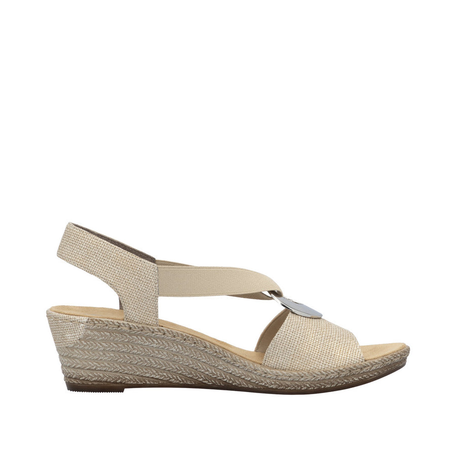 Rieker 624H6-93 Silver Sandals