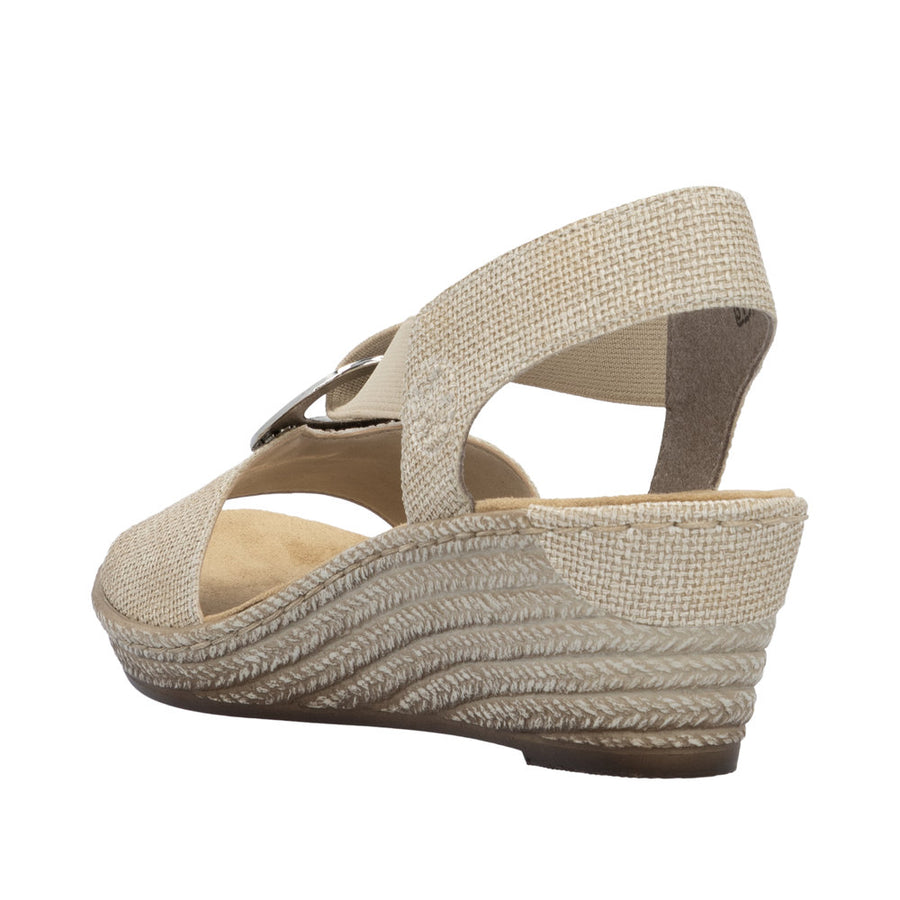Rieker 624H6-93 Silver Sandals